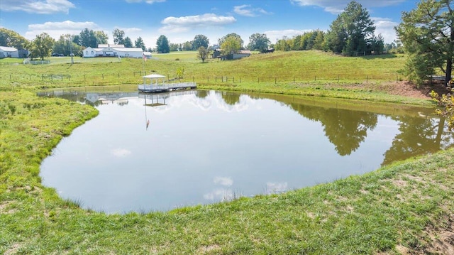 view of water feature featuring a rural view