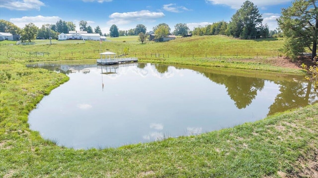 property view of water featuring a rural view