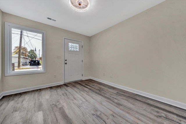 entrance foyer featuring light hardwood / wood-style floors