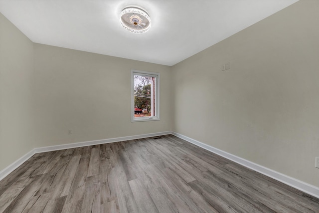 empty room featuring light hardwood / wood-style flooring