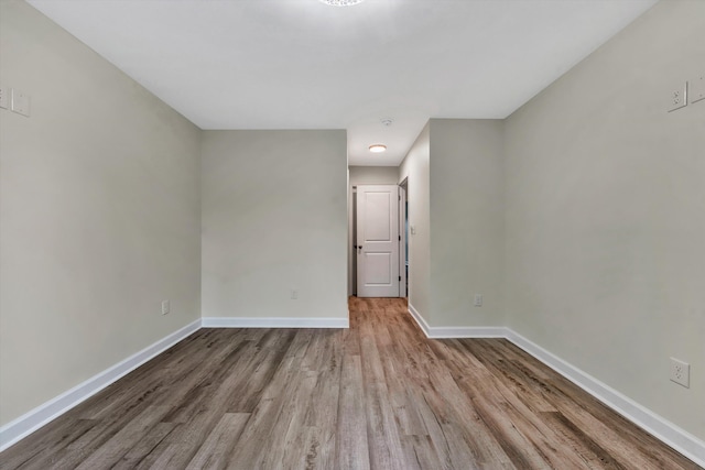 empty room featuring light wood-type flooring