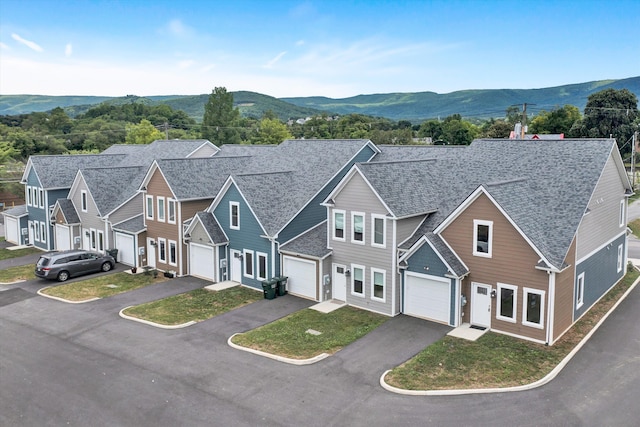 view of front of house featuring a mountain view