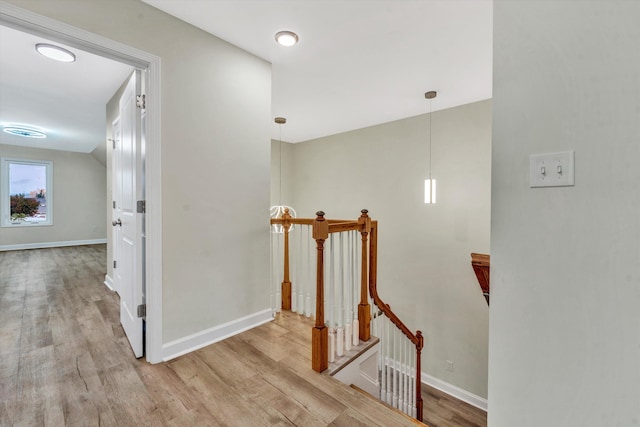 hall featuring light hardwood / wood-style flooring