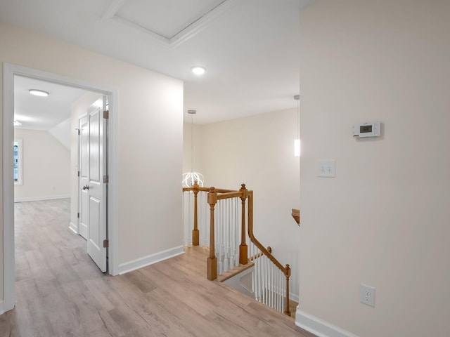 corridor featuring hardwood / wood-style flooring