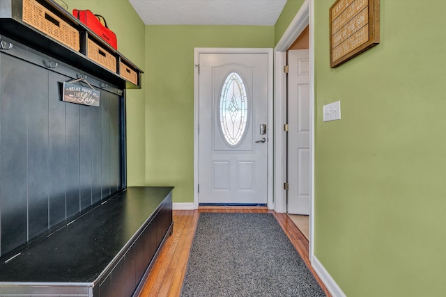 mudroom featuring light hardwood / wood-style flooring