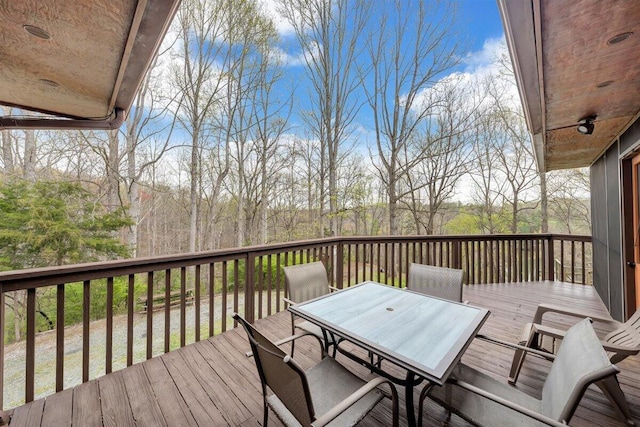 view of wooden deck