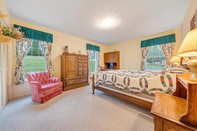 view of carpeted bedroom