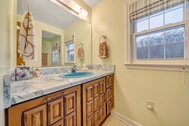 bathroom with vanity