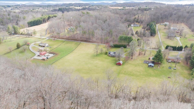 bird's eye view with a rural view