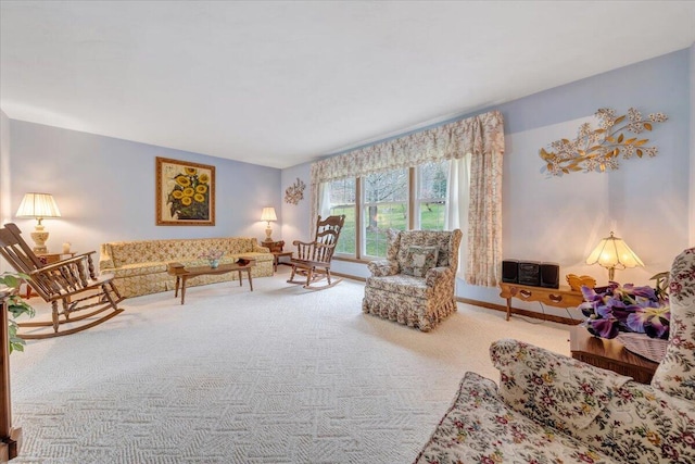 view of carpeted living room