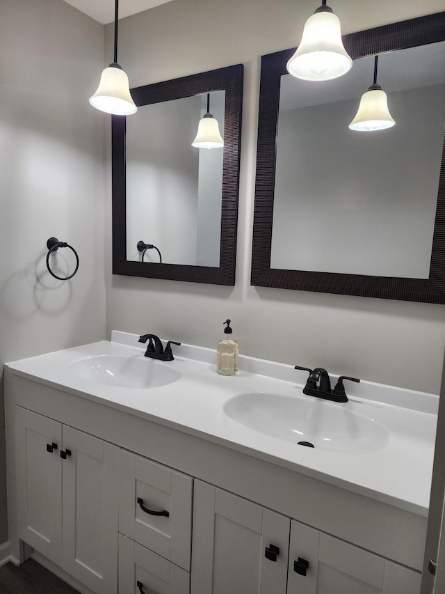 bathroom with vanity