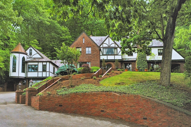 view of tudor-style house