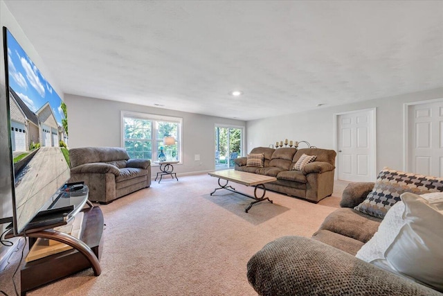 view of carpeted living room