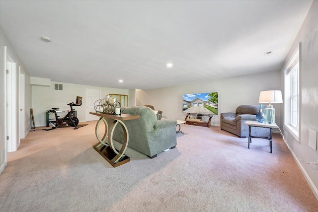 view of carpeted living room