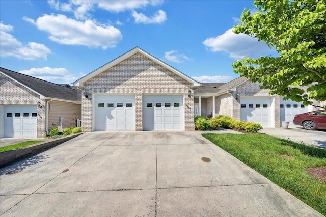 ranch-style house featuring a garage