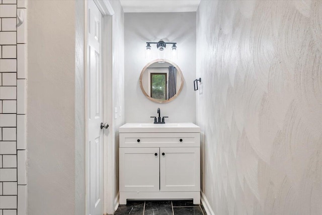 full bathroom featuring vanity