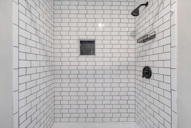 full bathroom with a tile shower