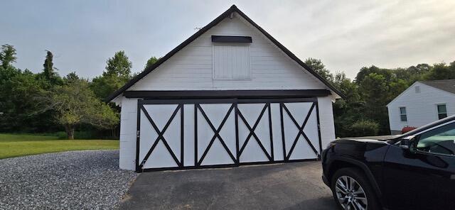 view of outdoor structure with a garage