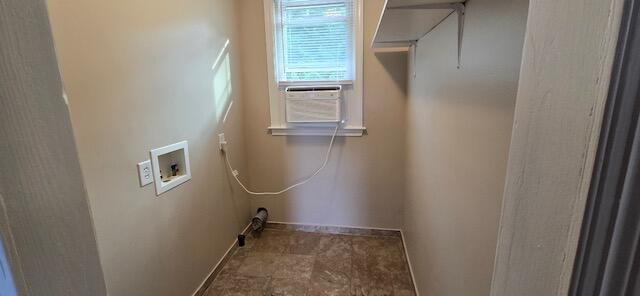 laundry area featuring hookup for a washing machine and cooling unit