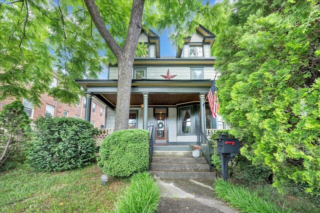 view of front of home with a porch