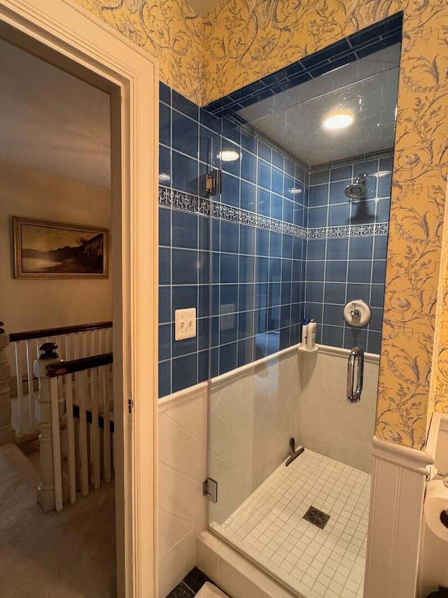 bathroom with walk in shower