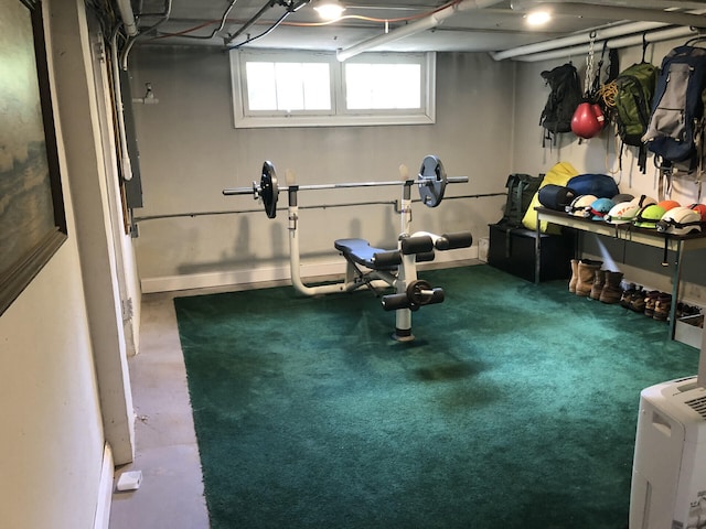 view of workout area