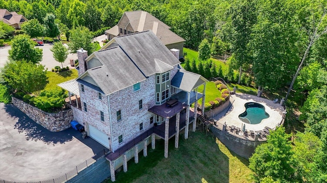 birds eye view of property