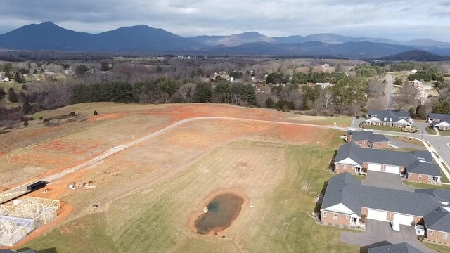 bird's eye view with a mountain view