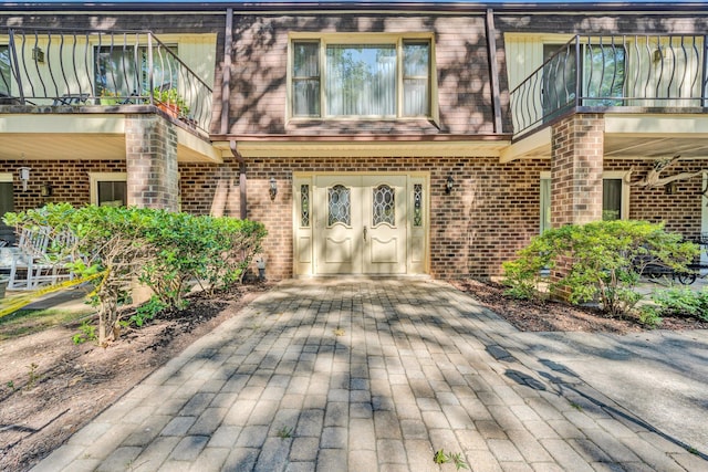 view of front of property with french doors