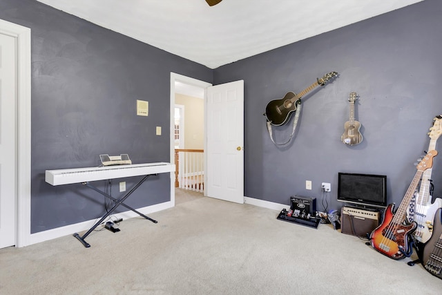 interior space with carpet flooring