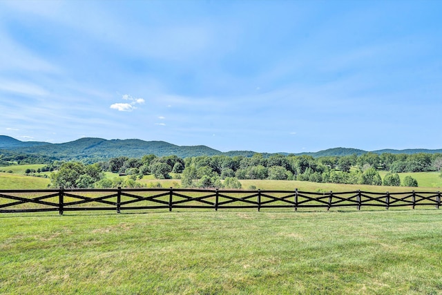 property view of mountains with a rural view