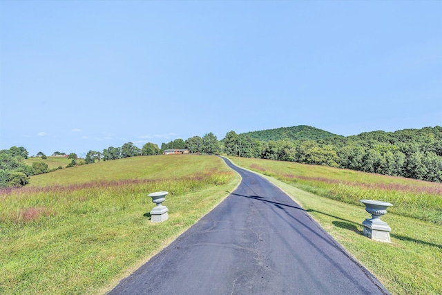 view of street featuring a rural view