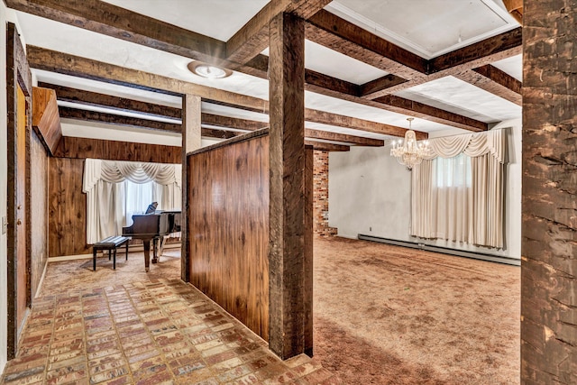 view of horse barn featuring baseboard heating