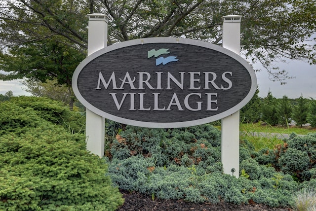 view of community sign