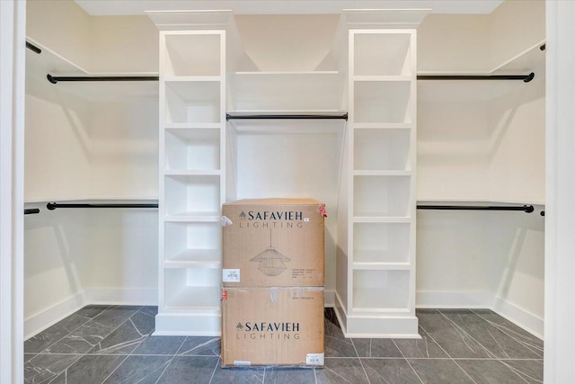 view of walk in closet