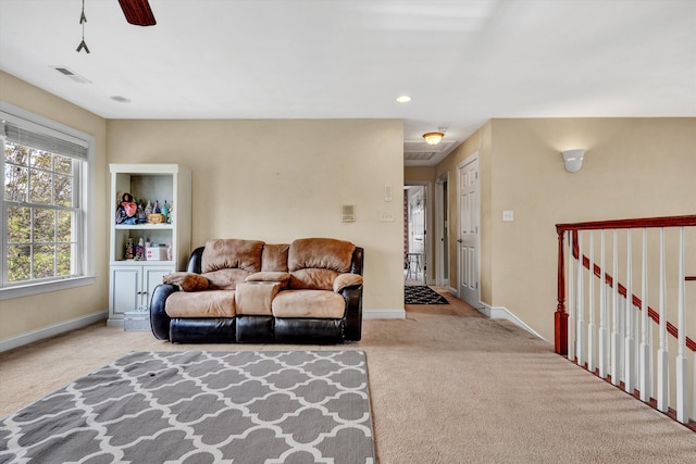 view of carpeted living room