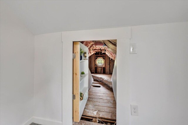 hall featuring hardwood / wood-style flooring