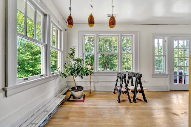 interior space featuring light hardwood / wood-style flooring