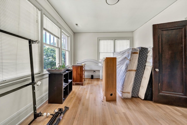 interior space featuring light wood-type flooring