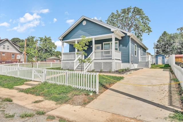 view of front of home with a porch