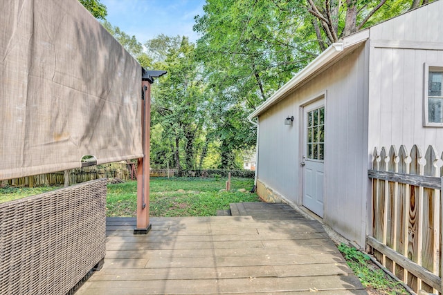 view of patio / terrace with a deck