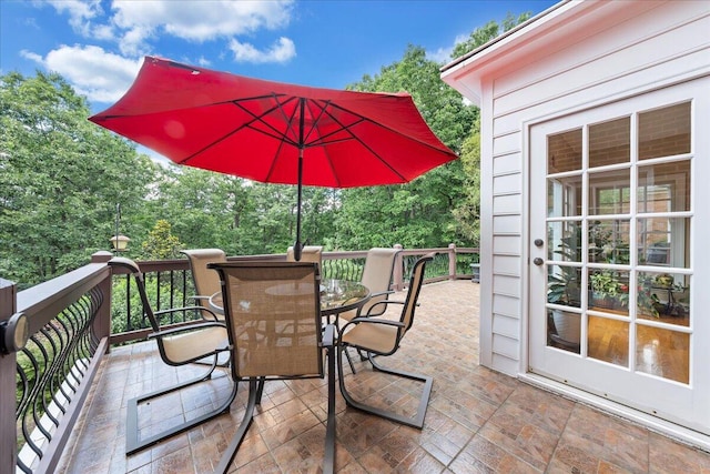 view of patio / terrace featuring a deck