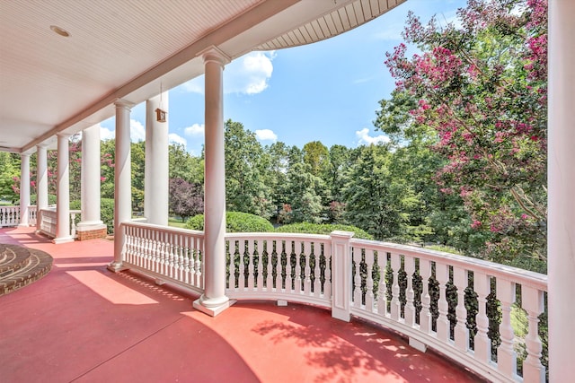 view of patio / terrace featuring covered porch