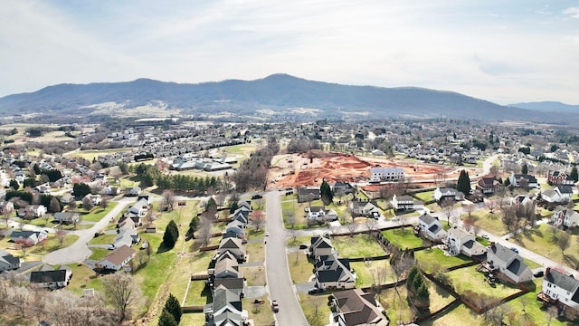 bird's eye view featuring a mountain view