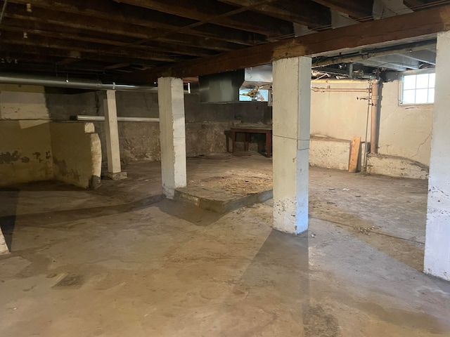 view of basement