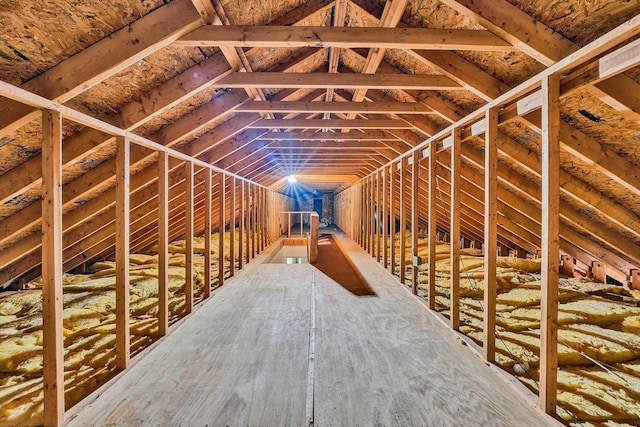 view of attic