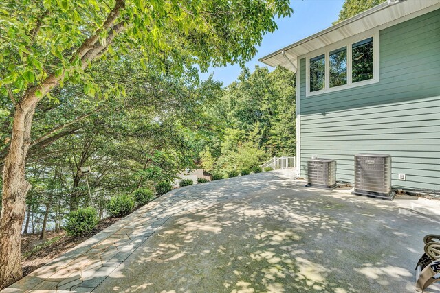 view of patio featuring central AC