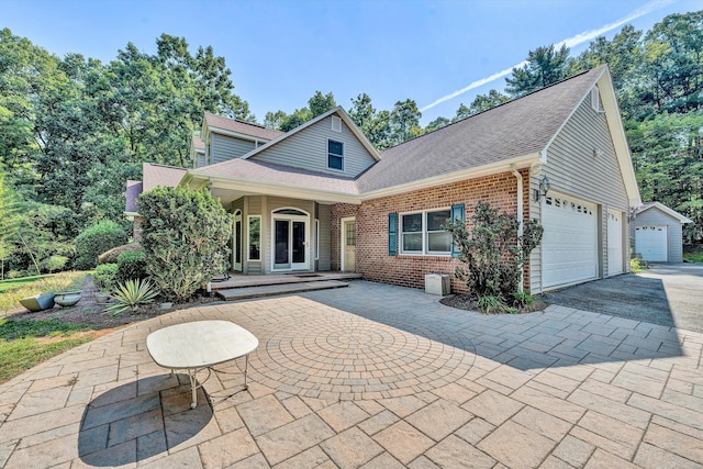 front of property featuring a garage