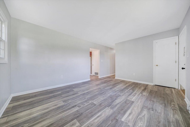 interior space with hardwood / wood-style flooring