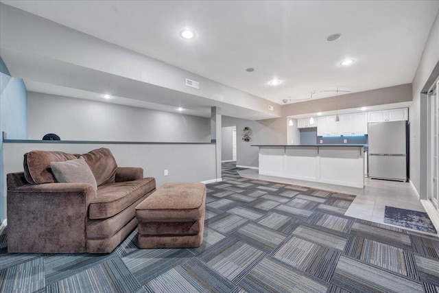 view of carpeted living room